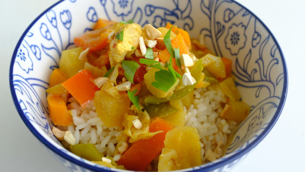 Curry rouge de poulet express