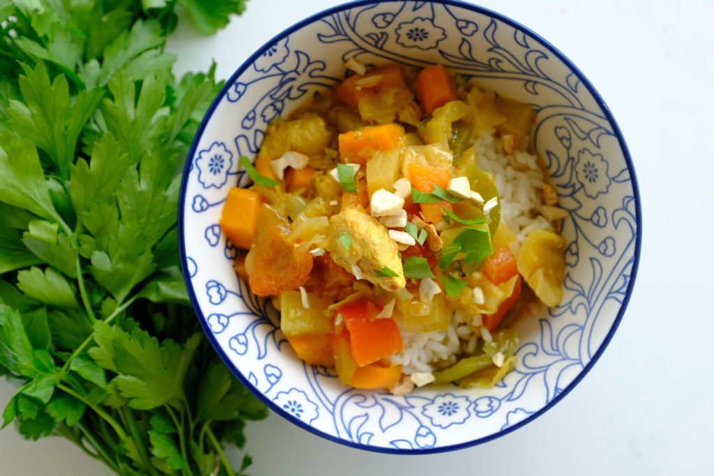 Curry rouge de poulet express