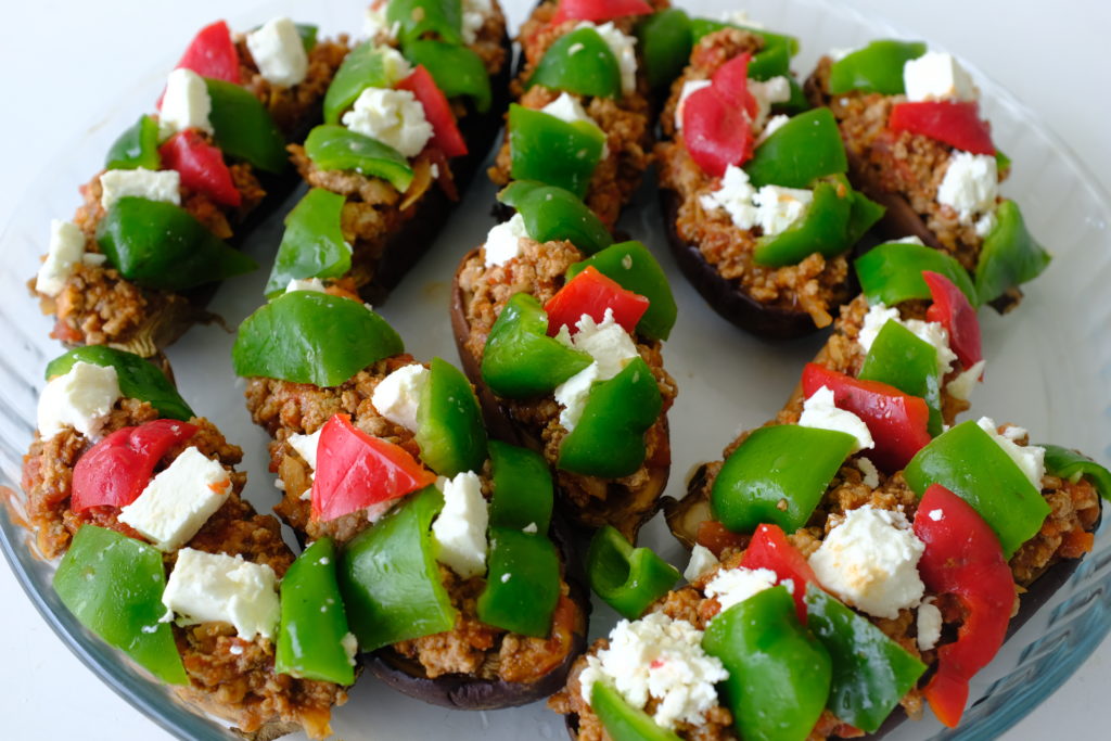Préparation des aubergines farcies au boeuf