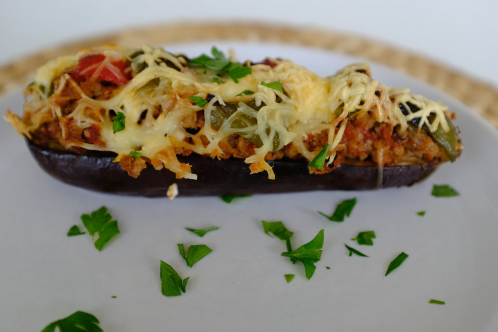 Aubergines farcies au boeuf