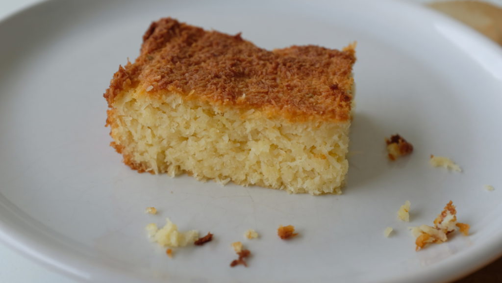 Part de gâteau au coco