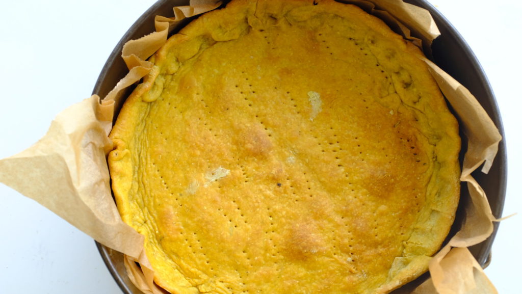 Pâte à tarte sans beurre cuite