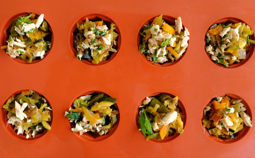 Préparation des egg muffins