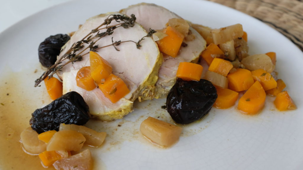 Rôti de porc aux pruneaux
