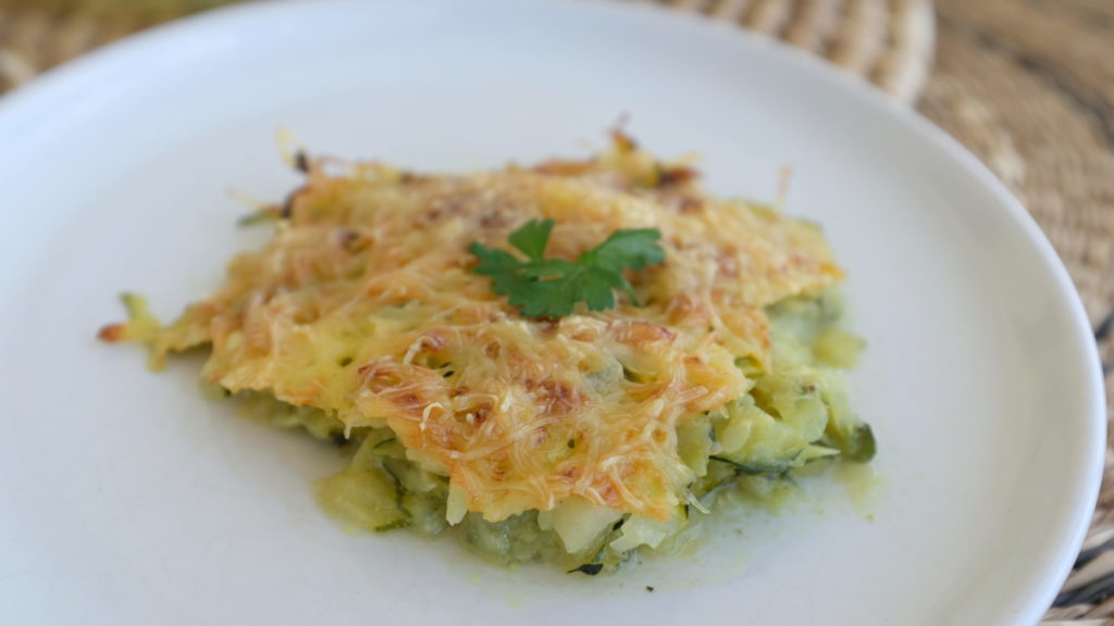 Part de gratin de courgettes